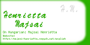 henrietta majsai business card